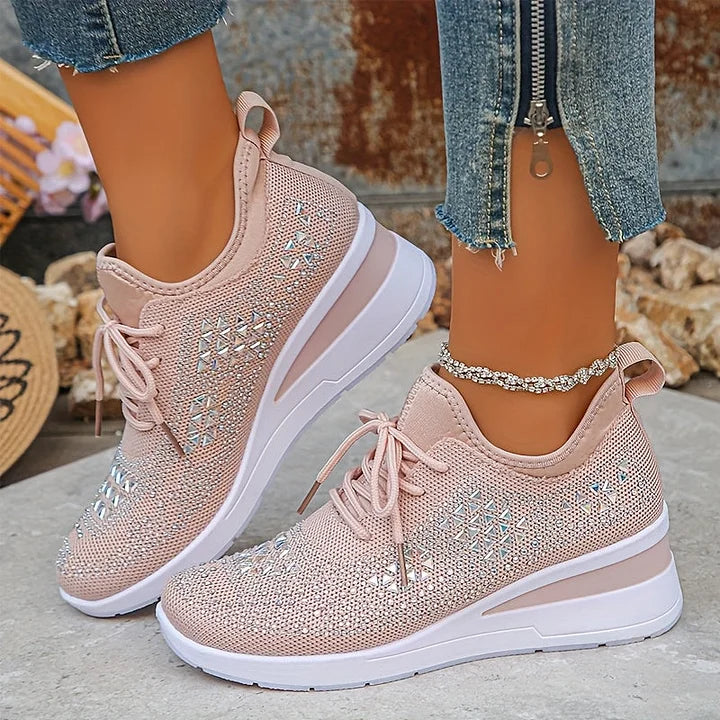 Bonnie | Elegant Rhinestone Embellished Orthopedic Sneakers