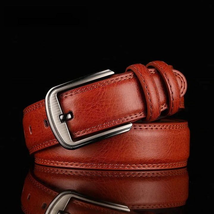 Zoe | Sleek Brown Leather Belt With Polished Buckle