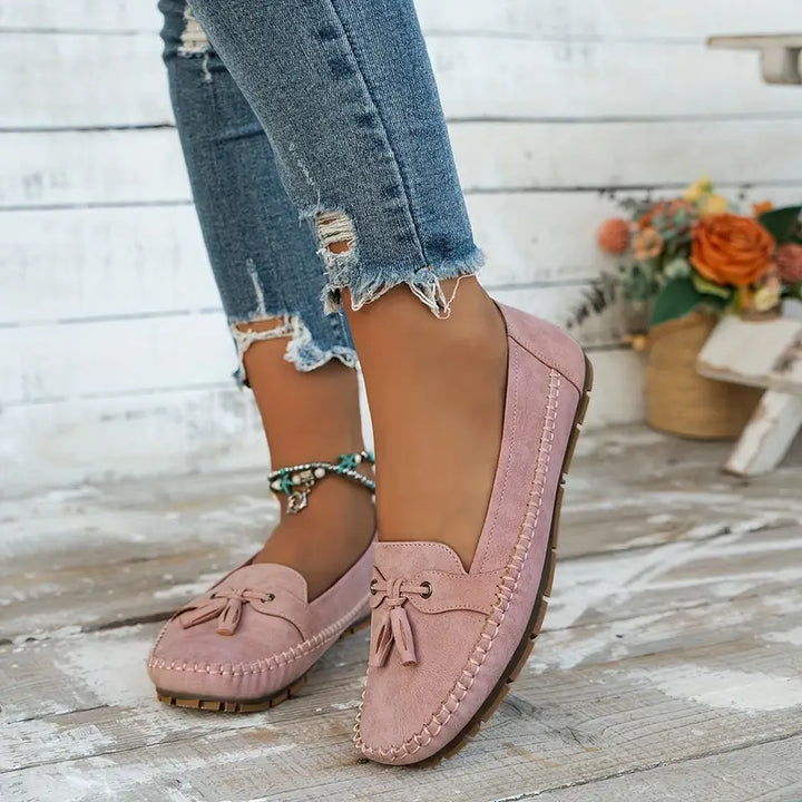 Evelyn | Stylish Bow Detail Slip-On Loafers