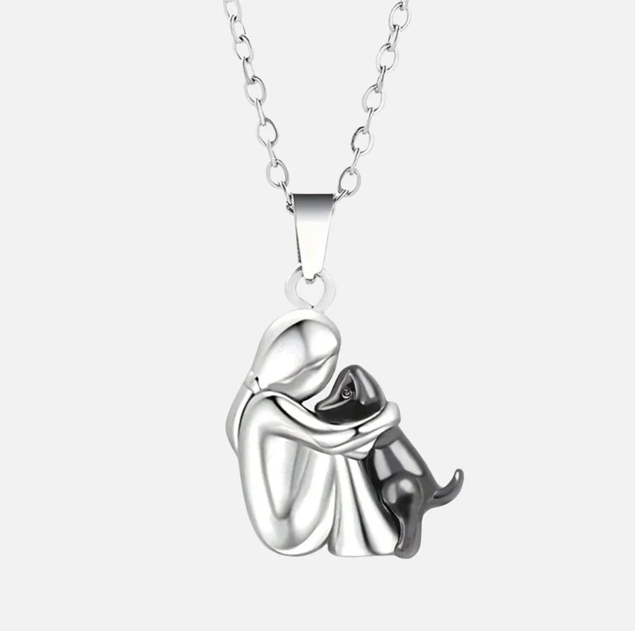 Hannah | Elegant Dog Lover Silver Pendant Necklace
