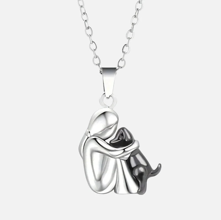 Hannah | Elegant Dog Lover Silver Pendant Necklace