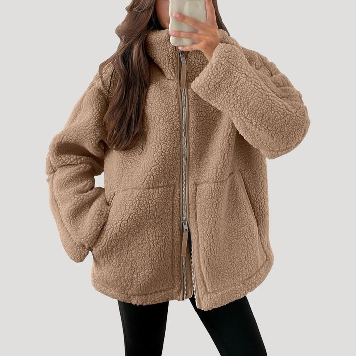 Eliana | Stylish Teddy Fleece Zip-Up Oversized Winter Jacket