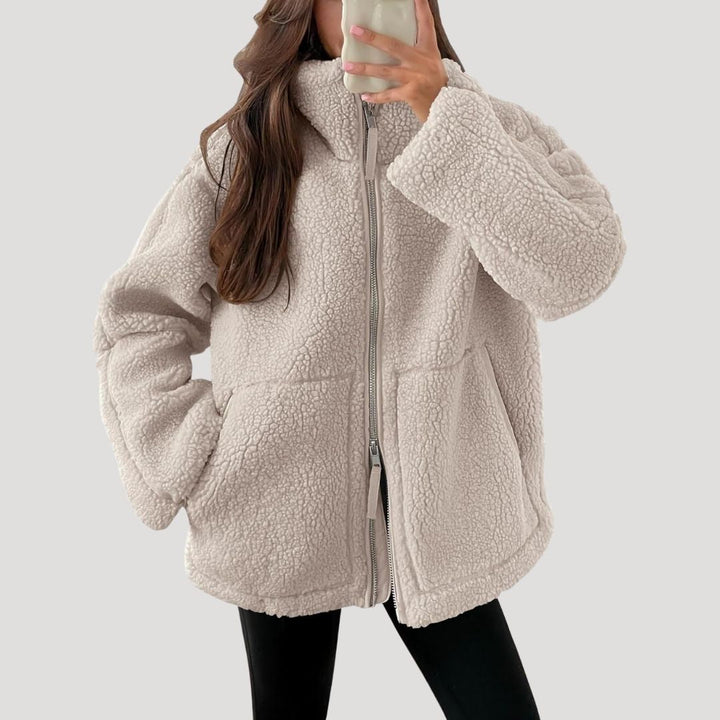 Eliana | Stylish Teddy Fleece Zip-Up Oversized Winter Jacket