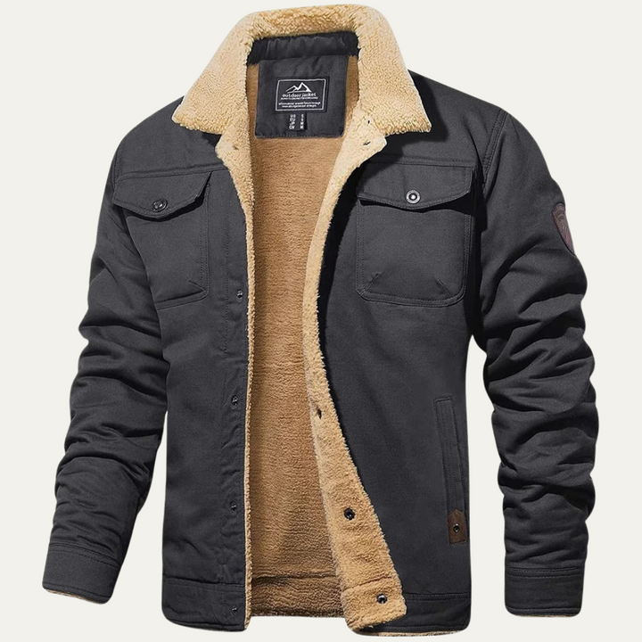 Margot | Stylish Fleece Lined Winter Jacket With Button Details