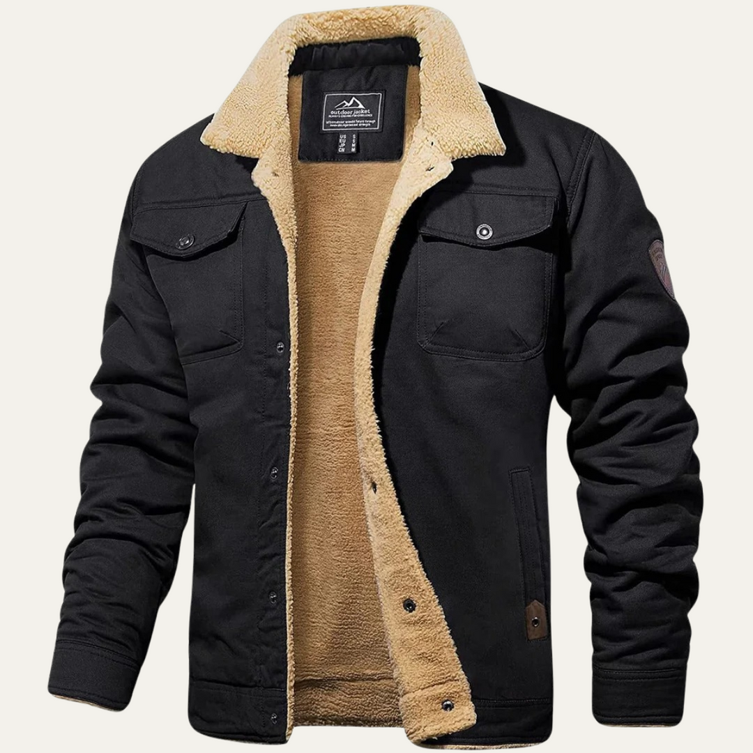 Margot | Stylish Fleece Lined Winter Jacket With Button Details