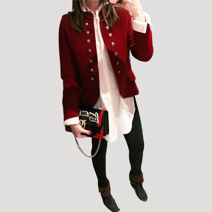 Phoebe | Chic Military Style Double Breasted Blazer