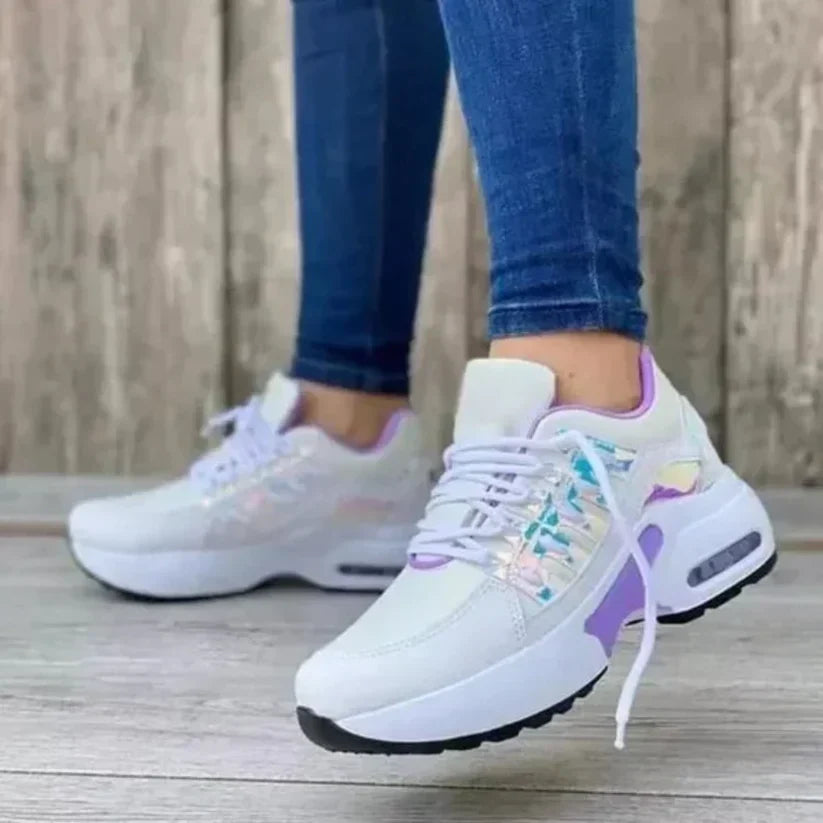 Ruby | Stylish Grey Orthopedic Walking Sneakers With Cushioned Support