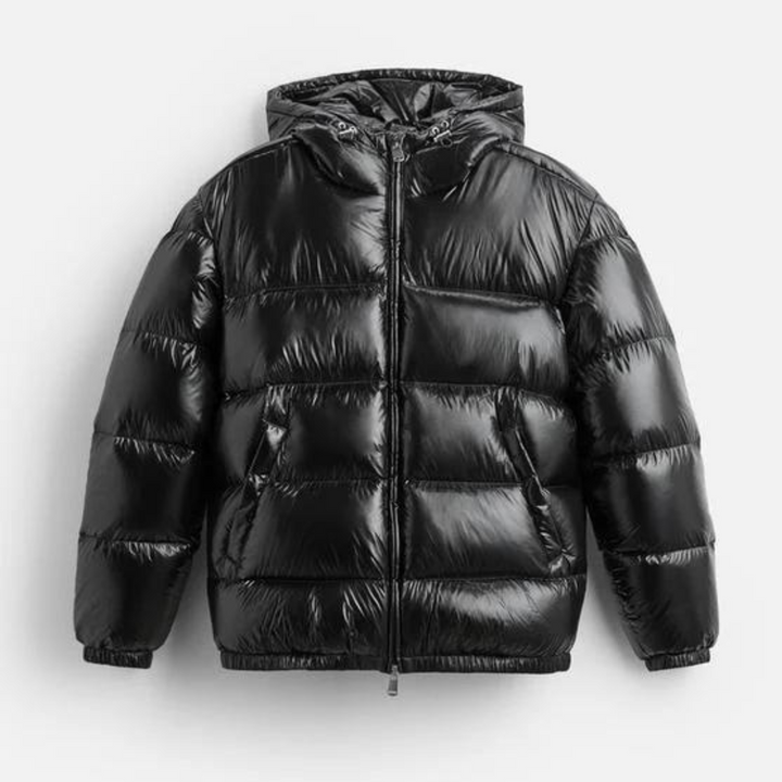 Jackson | Stylish Men's Olive Green Hooded Puffer Jacket