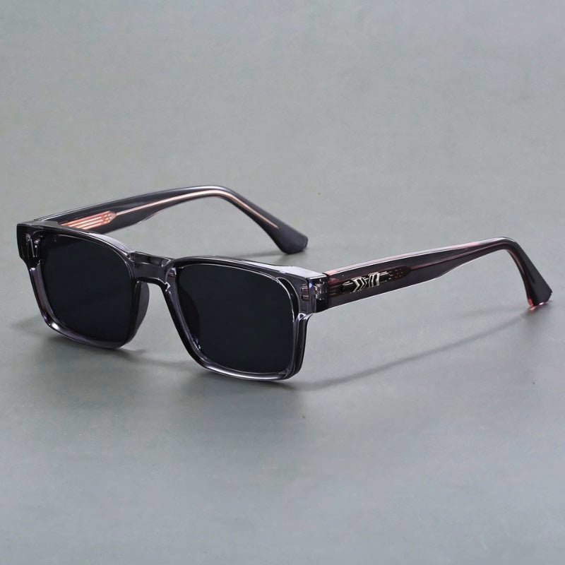 Emerson | Retro Square Frame Sunglasses With Tortoise Arms