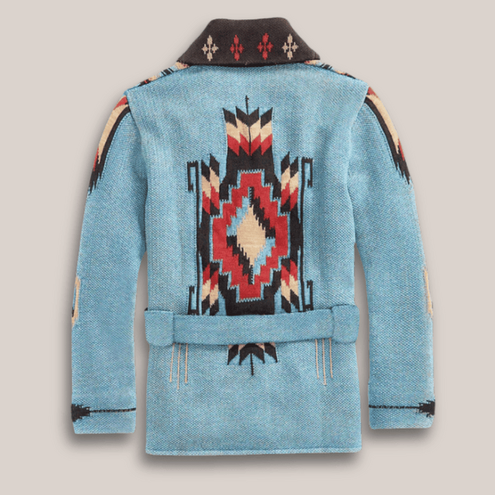 Serena | Elegant Southwestern Shawl Collar Wool Cardigan