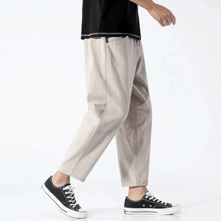 Margot | Effortless Cotton Linen Cropped Drawstring Pants
