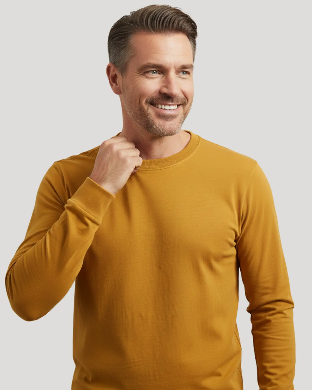 Margot | Stylish Cotton Crew Neck Long Sleeve Shirt