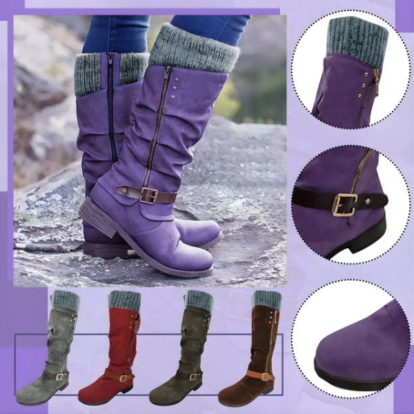 Cordelia | Stylish Mid-Calf Orthopedic Boots With Buckle Detail