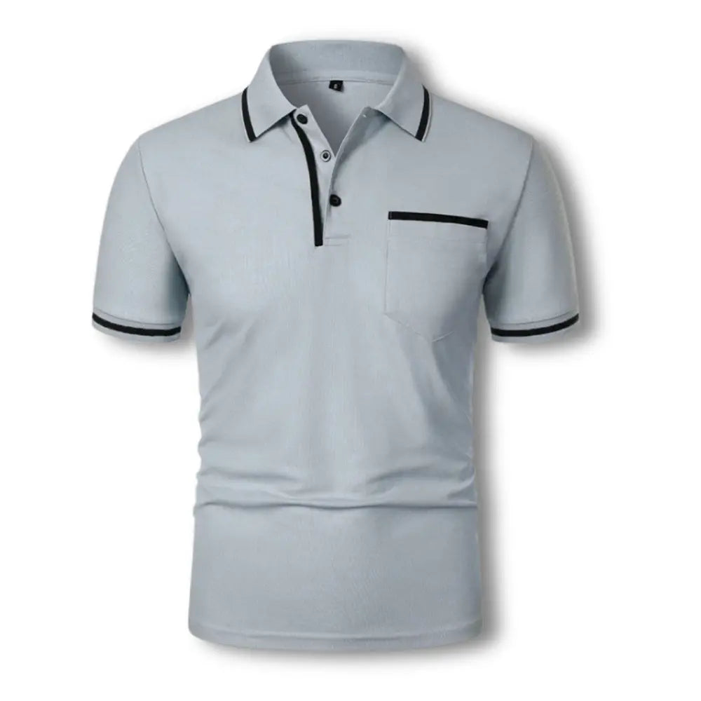 Rosie | Stylish Contrast Trim Fitted Polo Shirt Men