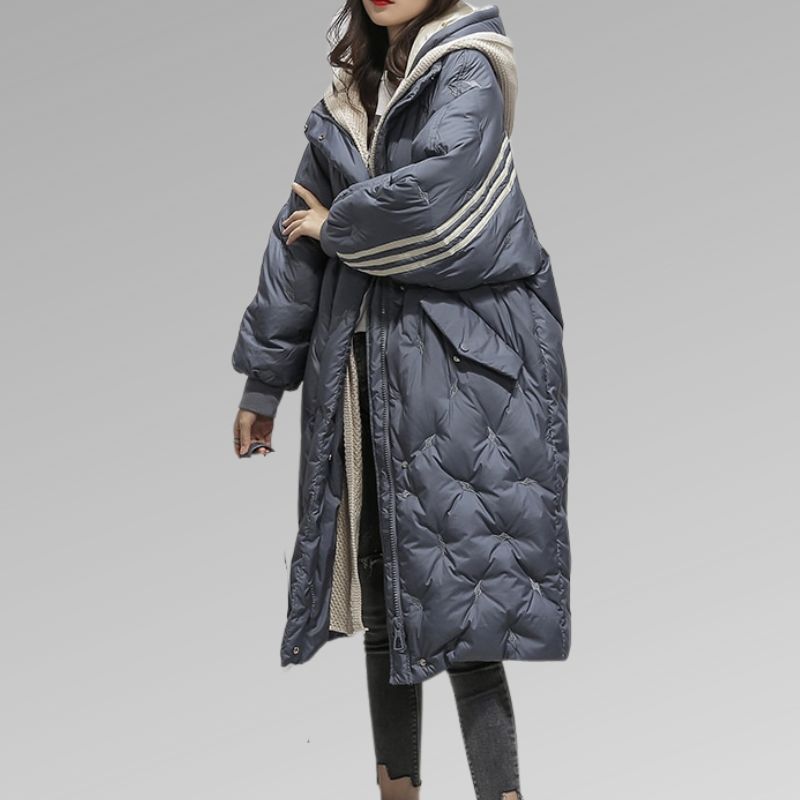 Claudia | Stylish Long Quilted Puffer Jacket Women - Oversized Fit