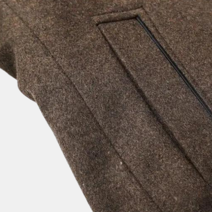 Tilly | Elegant Stand Collar Wool Coat With Quilted Lining