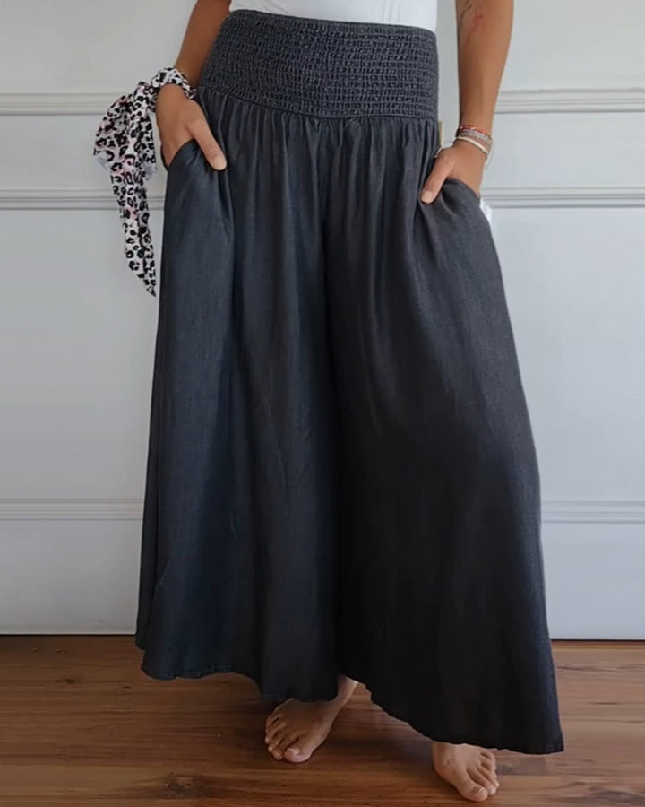 Paloma | Elegant High Waisted Wide Leg Palazzo Pants