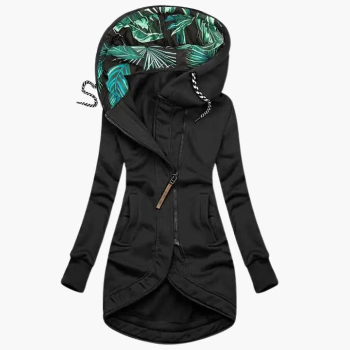 Cordelia | Stylish Asymmetrical Zip Hooded Winter Jacket