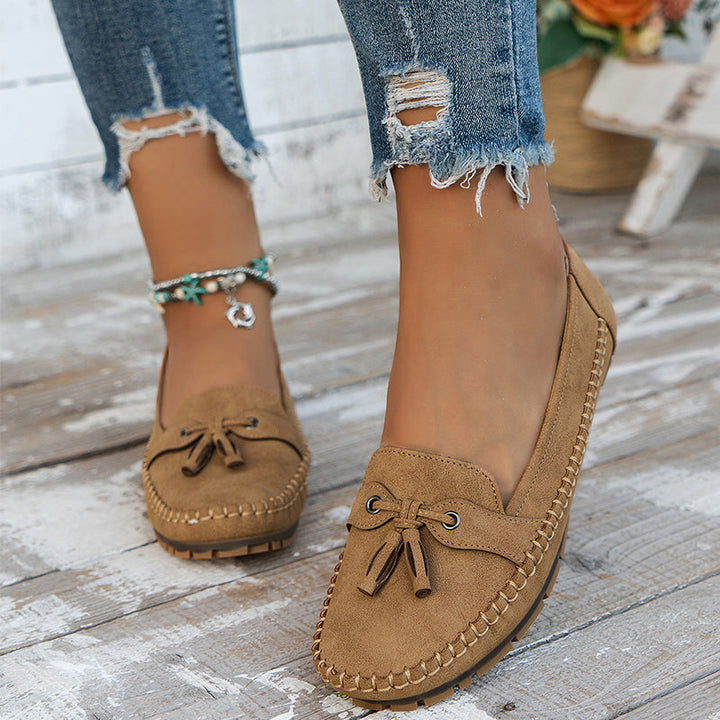 Evelyn | Stylish Bow Detail Slip-On Loafers