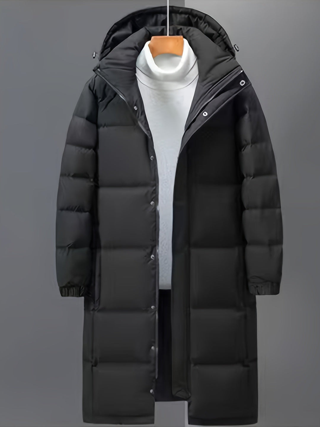 Enya | Stylish Long Hooded Puffer Coat For Men
