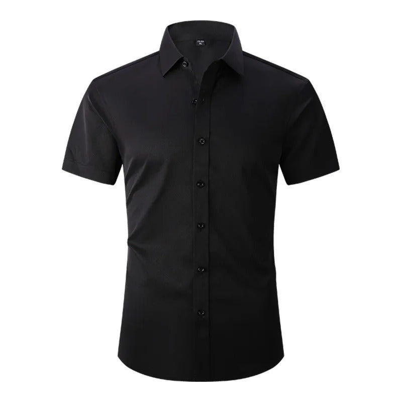 Marcus | Elegant Short Sleeve Button-Up Dress Shirt