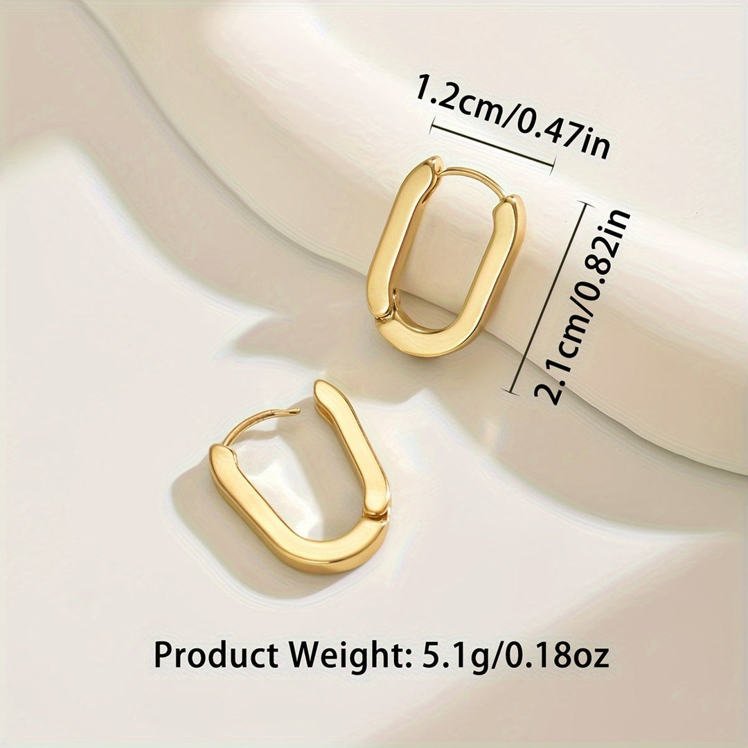 Margot | Elegant Gold Geometric Hoop Earrings