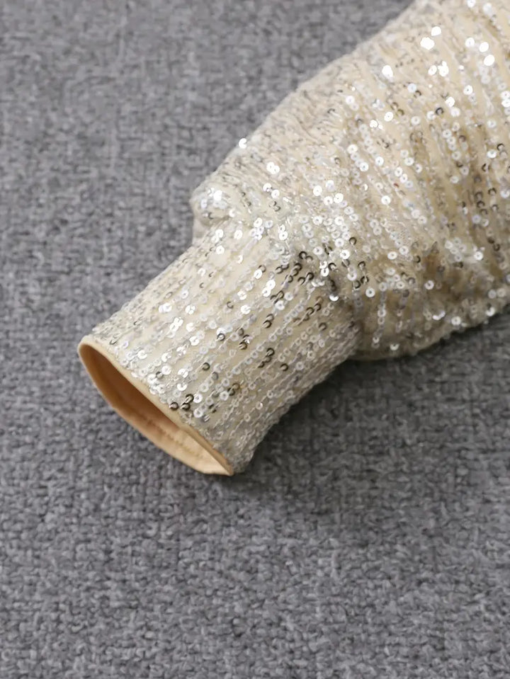 Felicity | Elegant Off-Shoulder Sequin Mini Party Dress