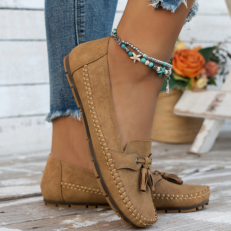 Evelyn | Stylish Bow Detail Slip-On Loafers