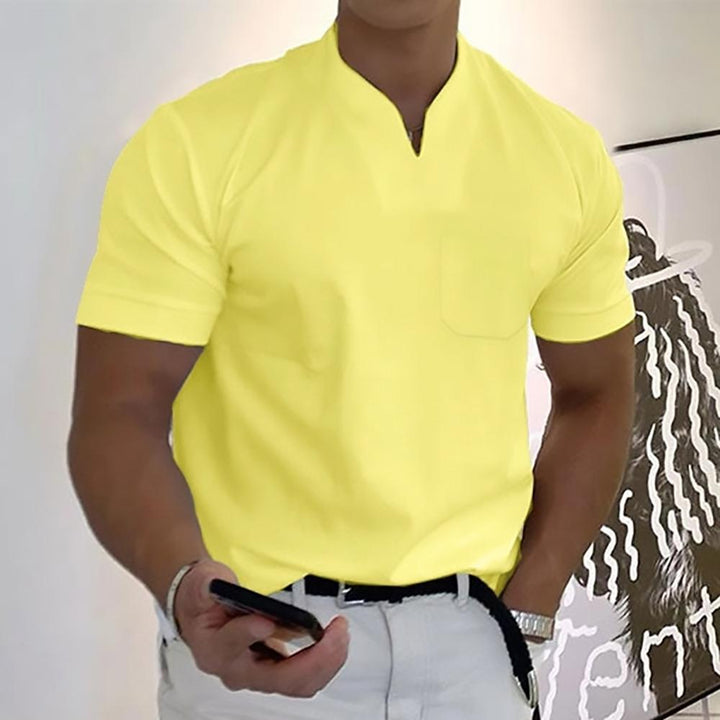 Dean | Elegant Men's V-Neck Short Sleeve Polo Shirt