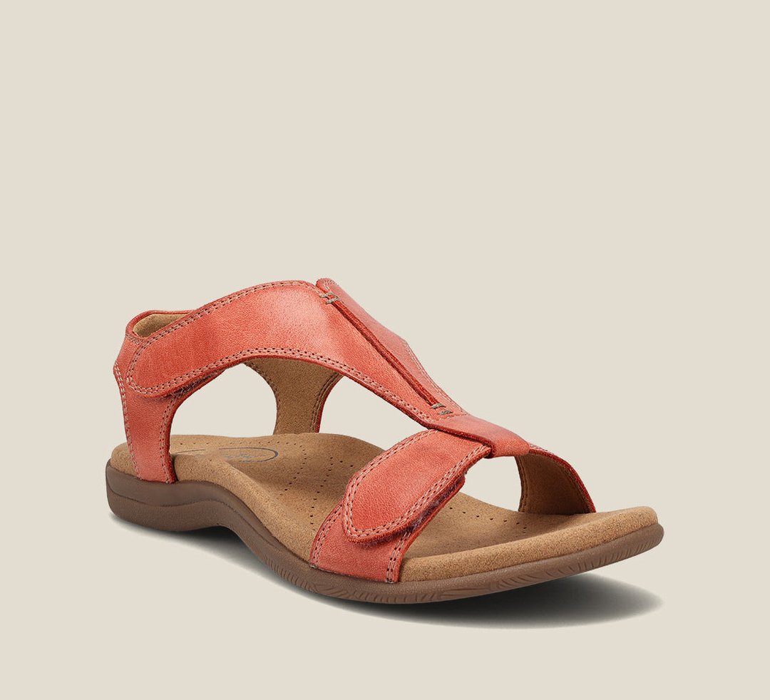 Tessa | Elegant Black Leather Arch Support Sandals For Women
