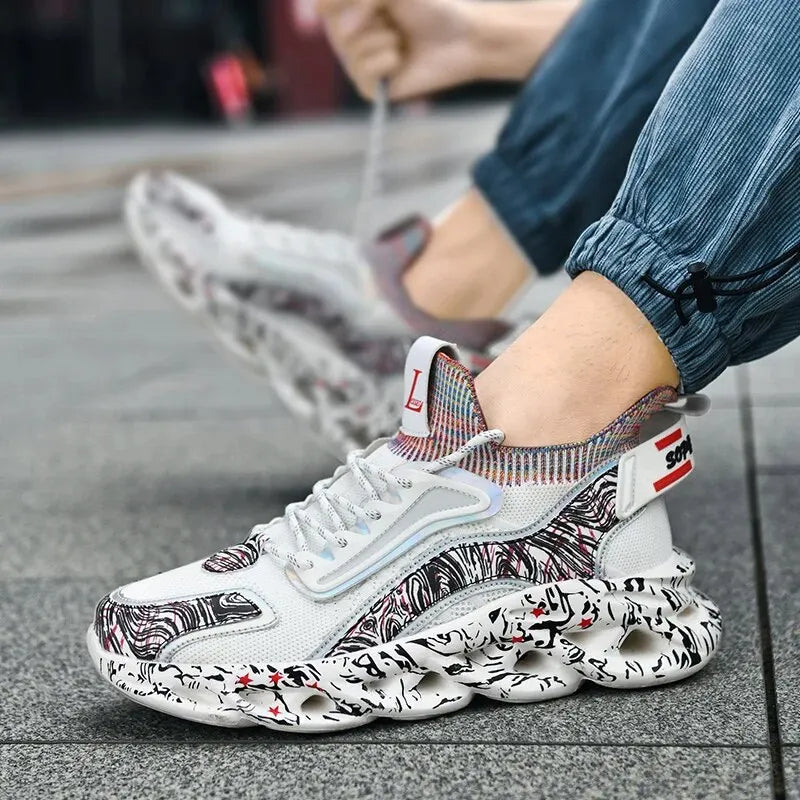 Nina | Stylish Iridescent Street Sneakers With Abstract Design