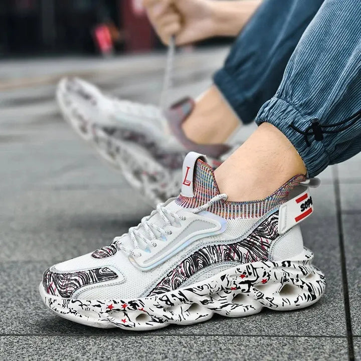 Nina | Stylish Iridescent Street Sneakers With Abstract Design