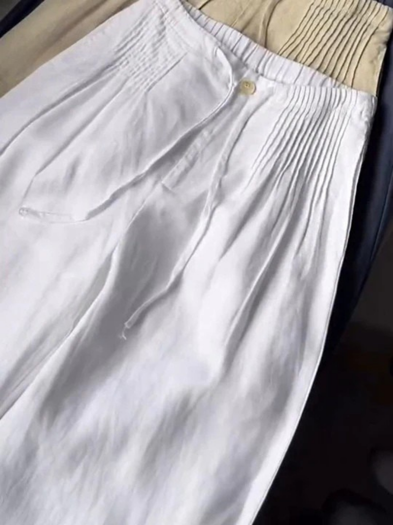 Wren | Elegant Wide-Leg Pants With Drawstring Waist