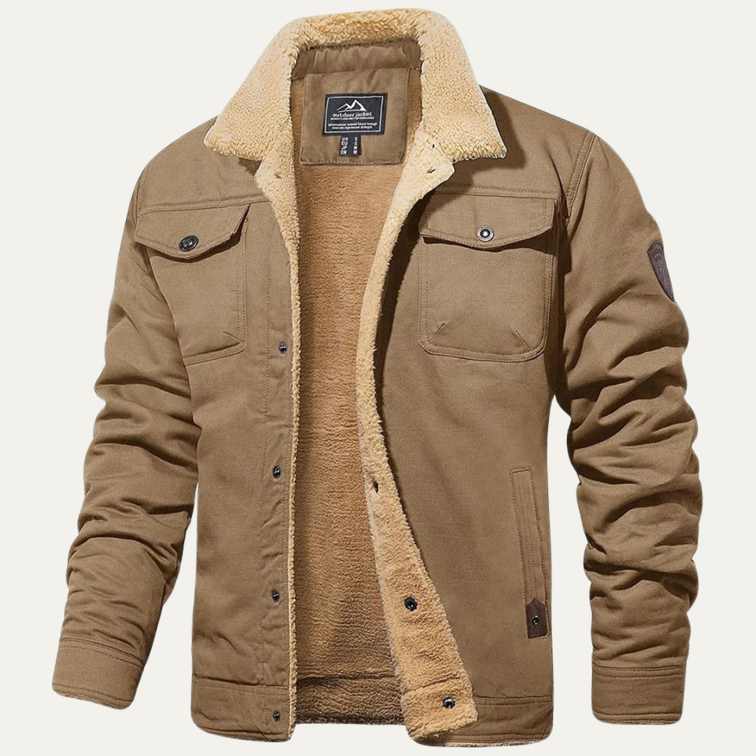 Margot | Stylish Fleece Lined Winter Jacket With Button Details