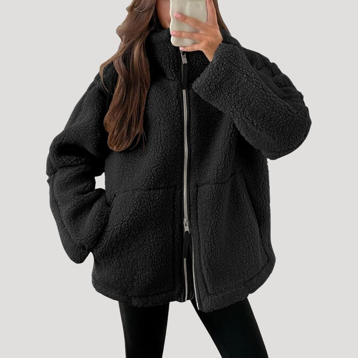 Eliana | Stylish Teddy Fleece Zip-Up Oversized Winter Jacket
