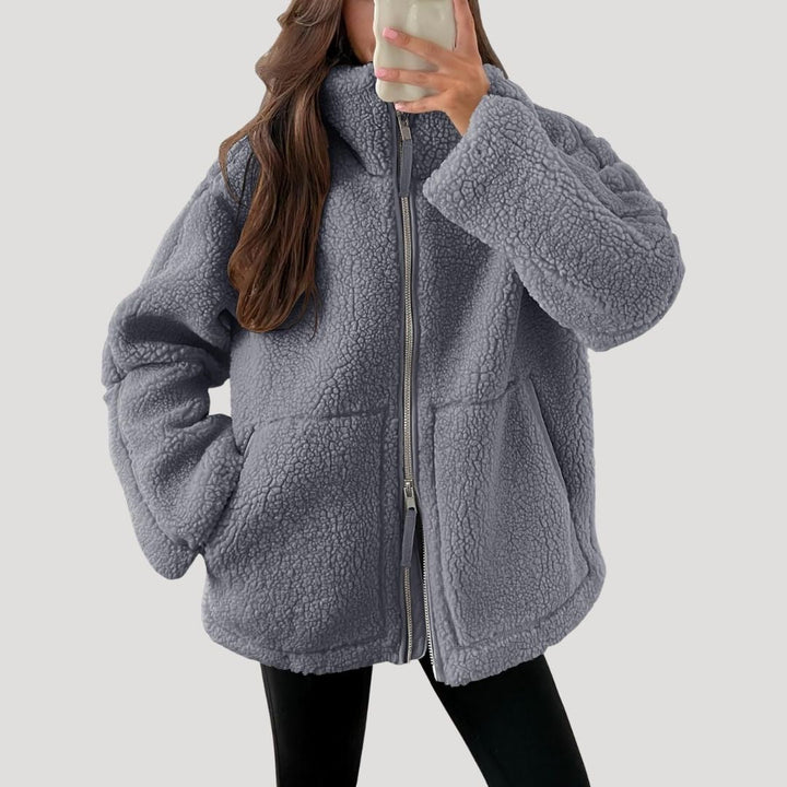 Cordelia | Stylish Oversized Zip-Up Teddy Fleece Jacket