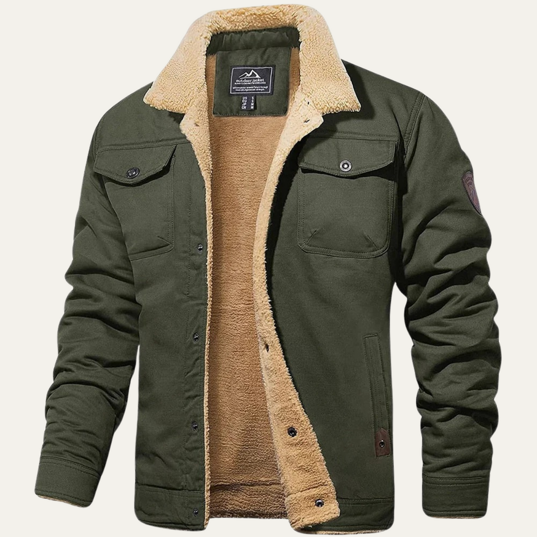 Margot | Stylish Fleece Lined Winter Jacket With Button Details