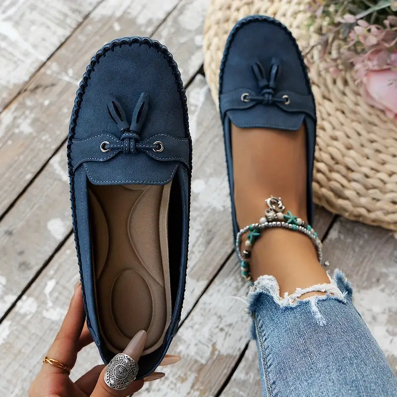 Evelyn | Stylish Bow Detail Slip-On Loafers