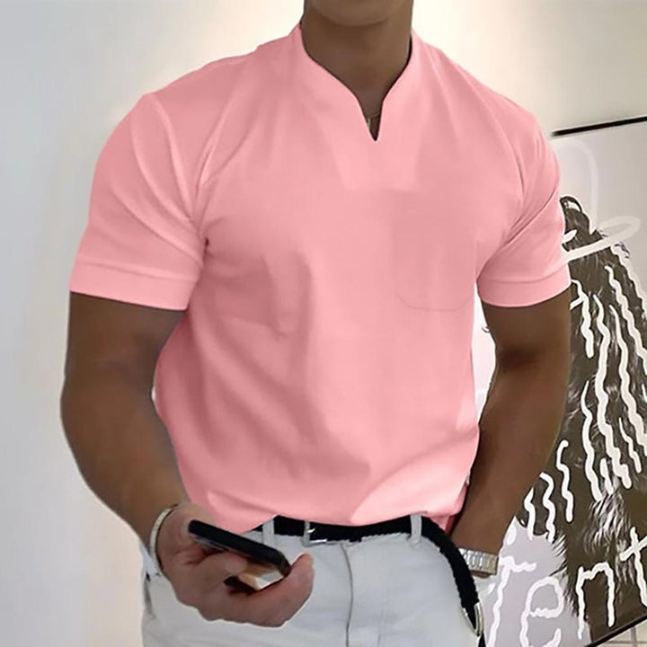 Dean | Elegant Men's V-Neck Short Sleeve Polo Shirt