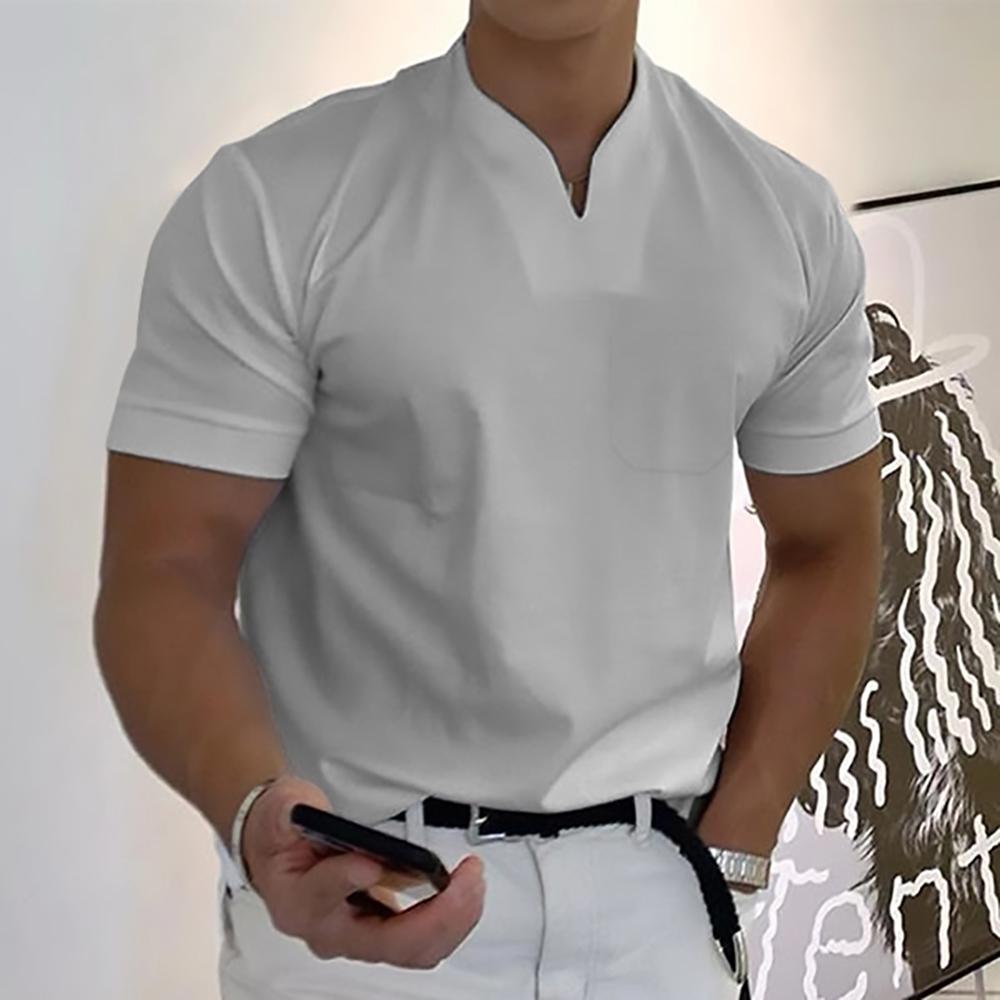 Dean | Elegant Men's V-Neck Short Sleeve Polo Shirt