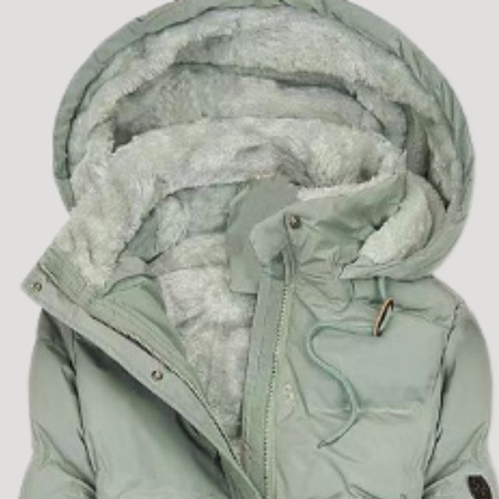 Margot | Chic Hooded Faux Fur Lined Long Puffer Coat