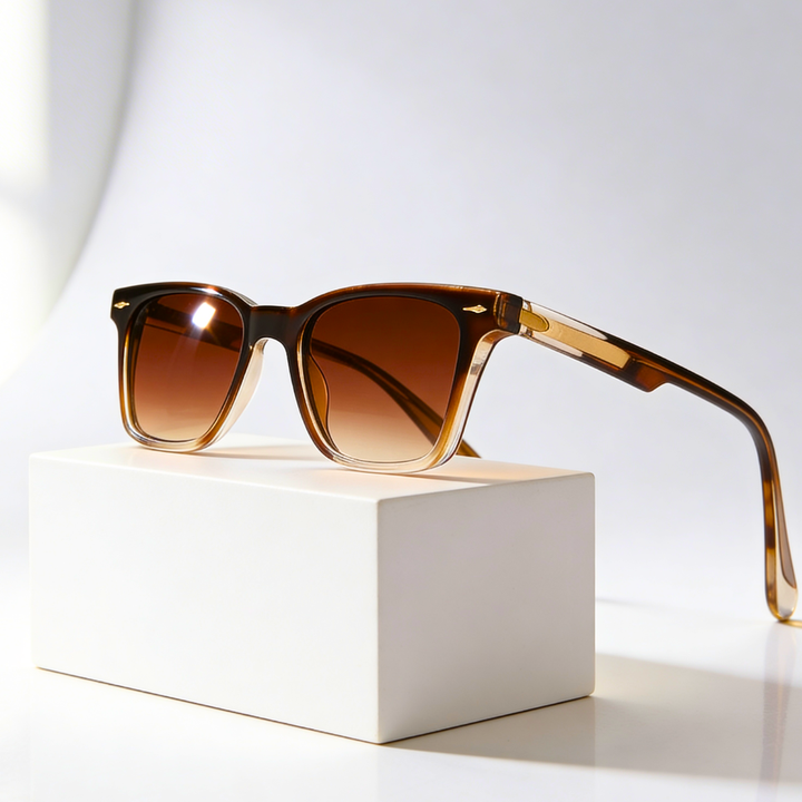 Eliana | Stylish Square Frame Wayfarer Sunglasses With Translucent Teal