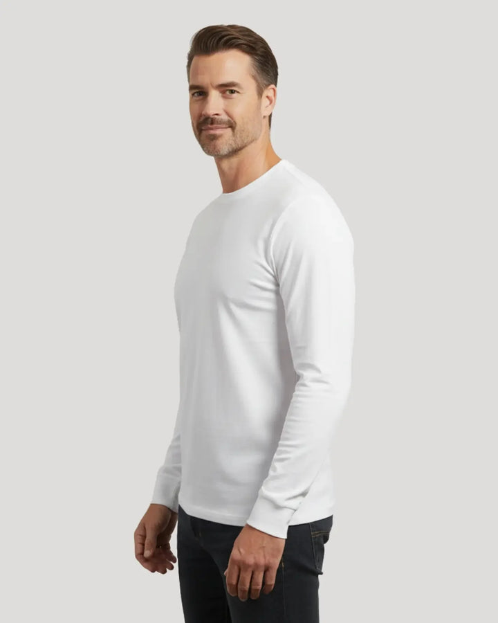 Margot | Stylish Cotton Crew Neck Long Sleeve Shirt
