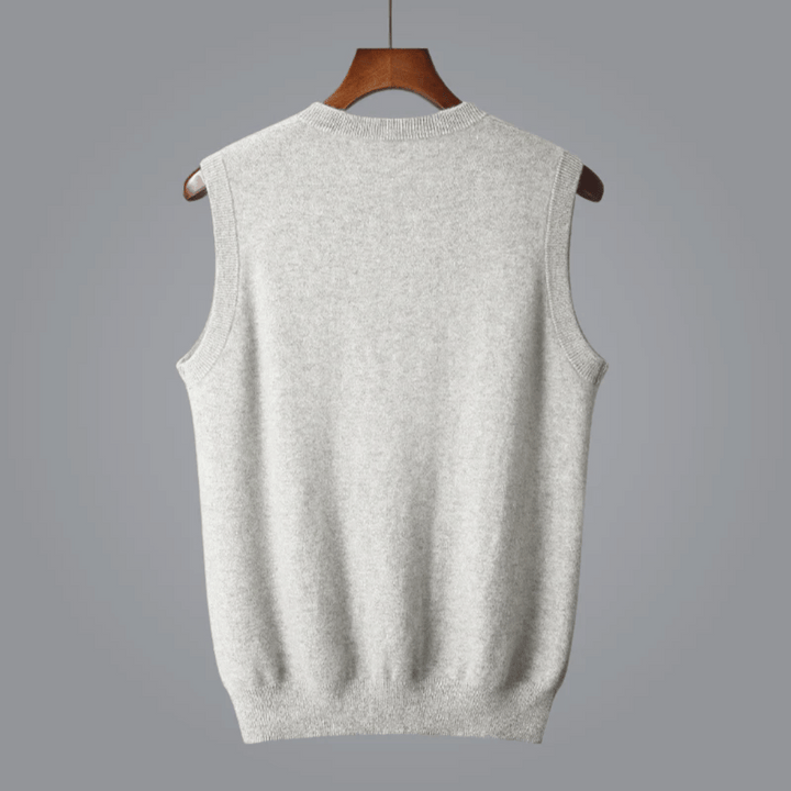 Fiona | Elegant V-Neck Sleeveless Cashmere Vest