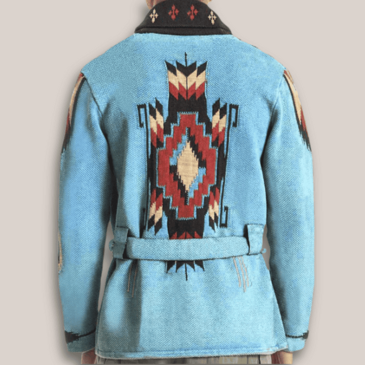 Serena | Elegant Southwestern Shawl Collar Wool Cardigan