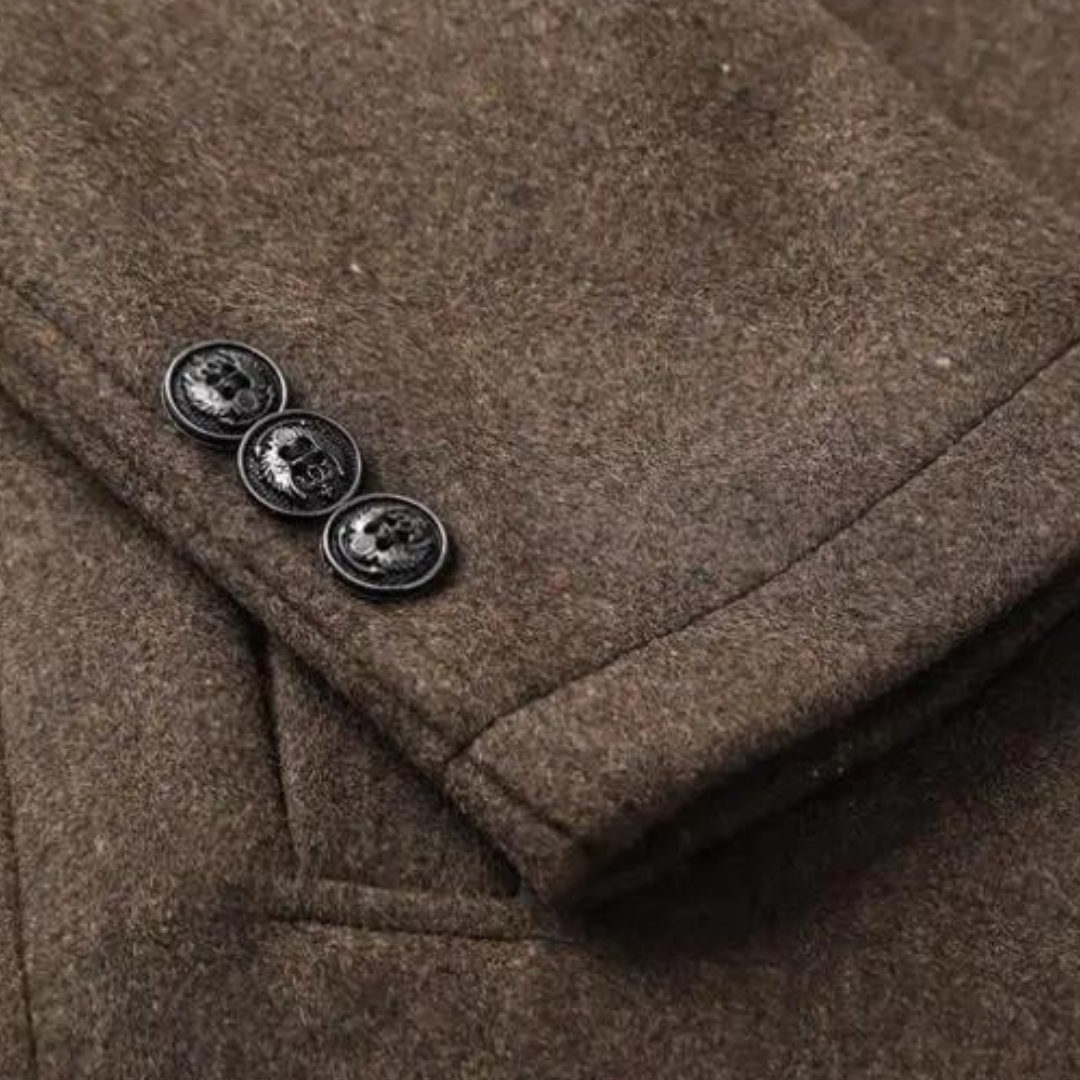 Tilly | Elegant Stand Collar Wool Coat With Quilted Lining