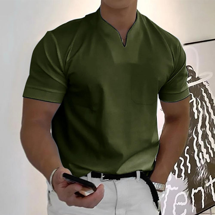 Dean | Elegant Men's V-Neck Short Sleeve Polo Shirt