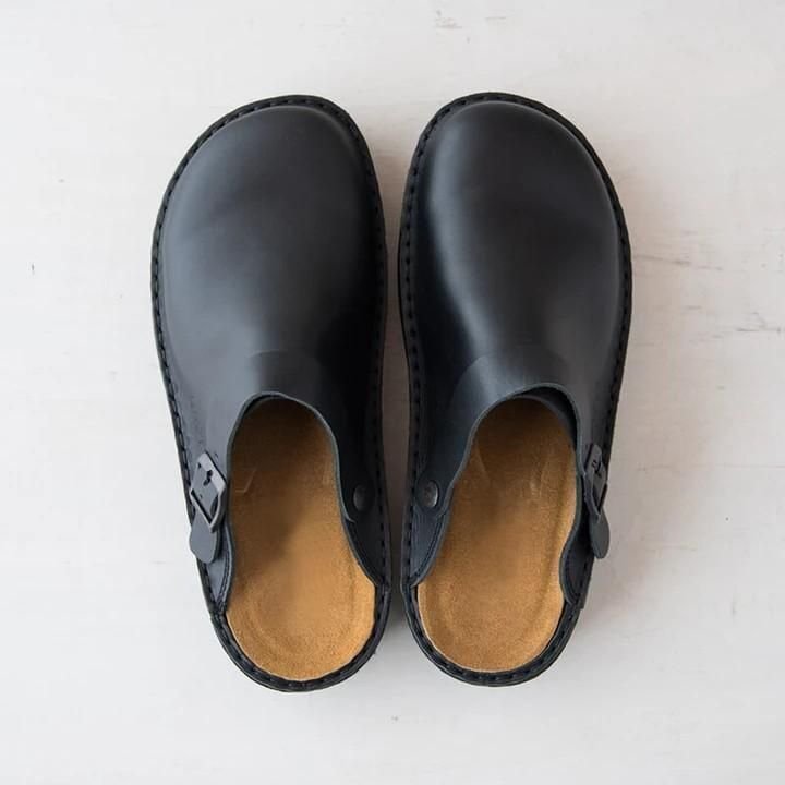 Benjamin | Classic Brown Leather Orthopedic Clogs Men