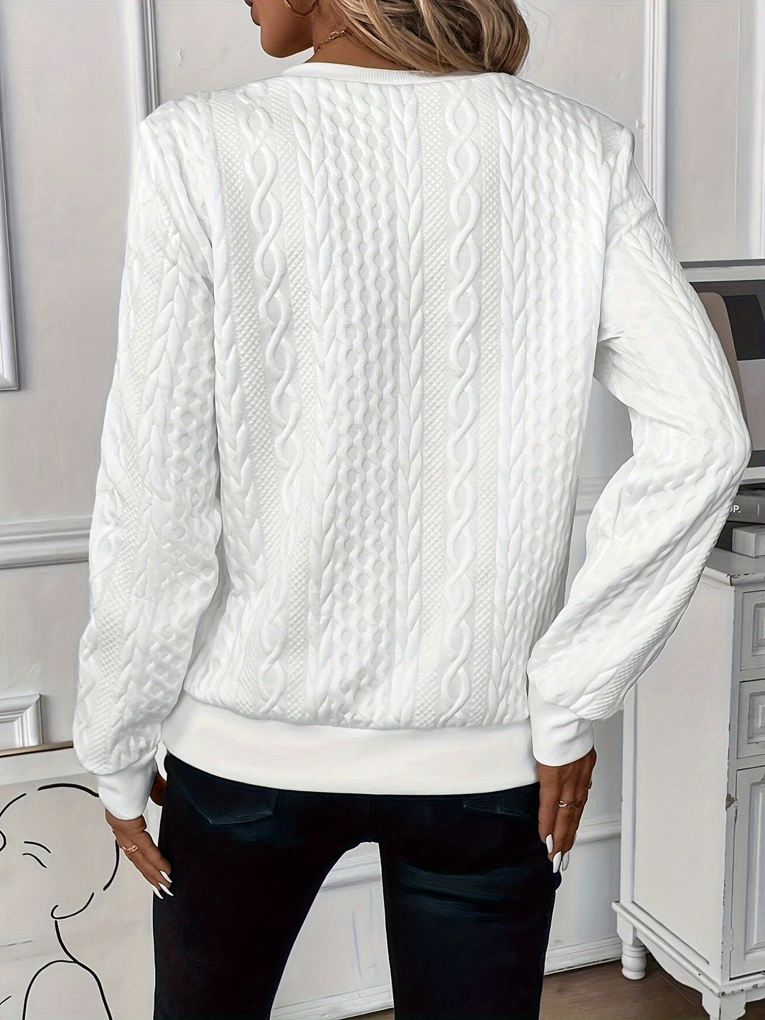 Sybil | Elegant Cable Knit Quarter Zip Jumper