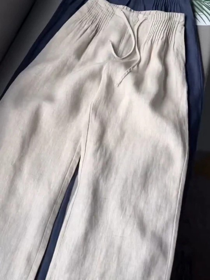 Wren | Elegant Wide-Leg Pants With Drawstring Waist